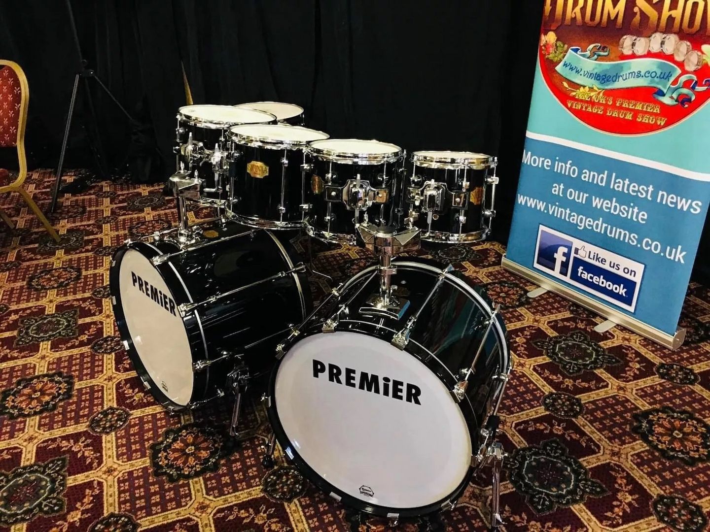 Premier Signia Maple Drums Ebenholz Schwarz