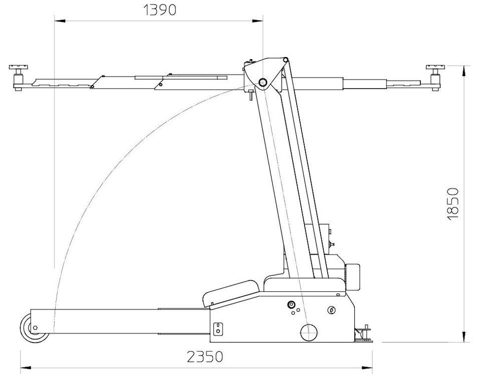 FINKBEINER FBH3000 MOBILE 2 SÄULEN HEBEBÜHNE 3T TRAGKRAFT