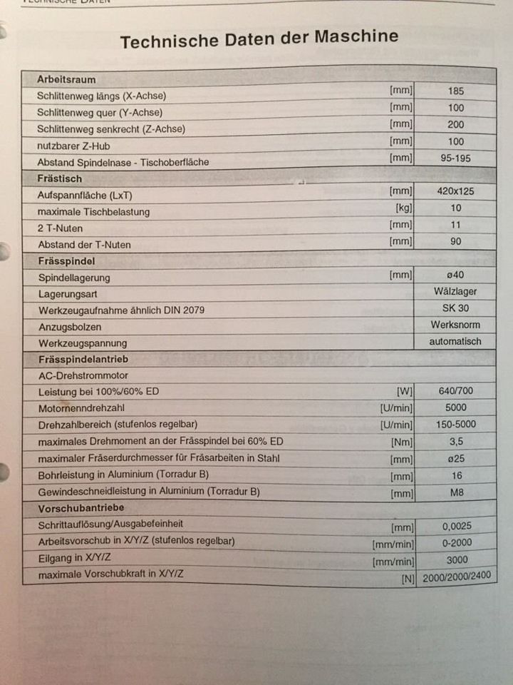 Fräsmaschinen CNC Fräse EMCO PC MILL 100 Bj 95 TOP!