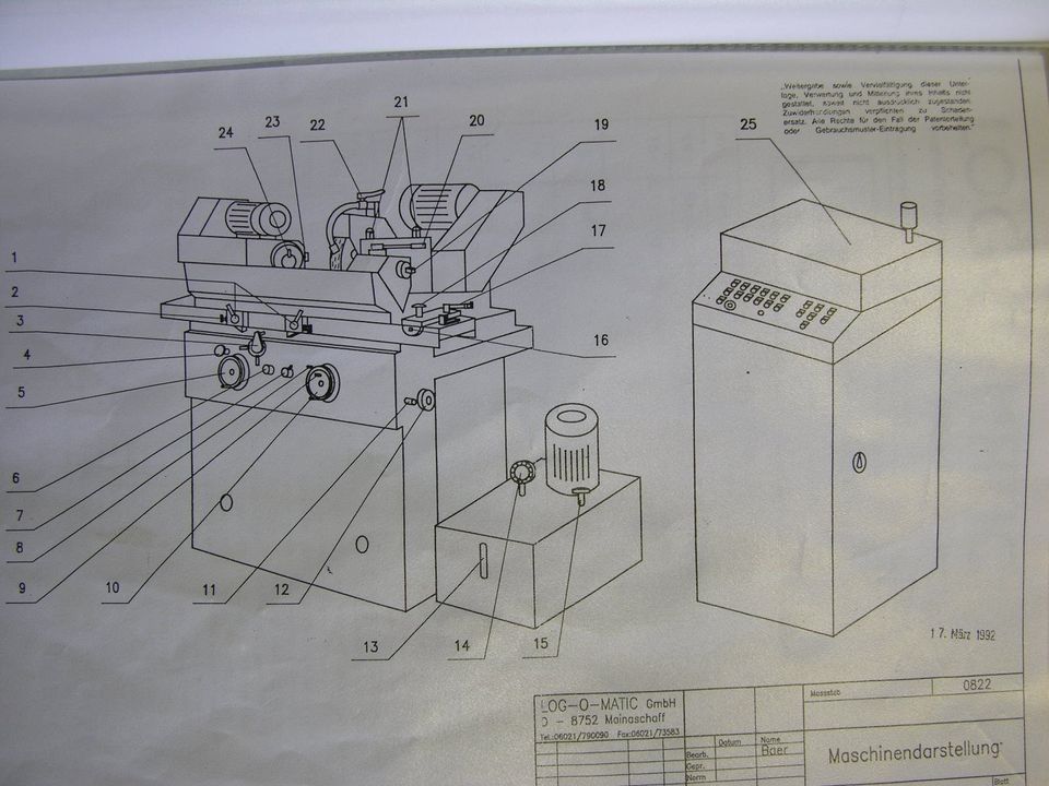 Log- o- matik Rundschleifmaschine NC gesteuert