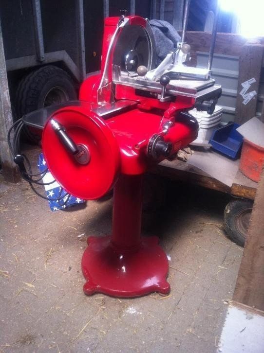 Orginal Berkel E115 auf sockel, Aufschnittmaschine, Schwungradmaschine