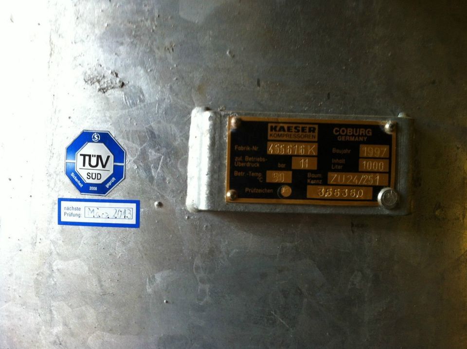 Kaeser Kompressor Kompressoranlage Druckluft Schraubenkompressor Druckluftkessel