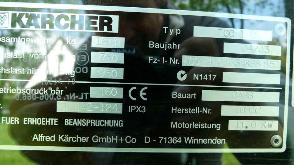 Kärcher ICC 1 Baujahr April 2003 mit nur 481 Betriebsstunden