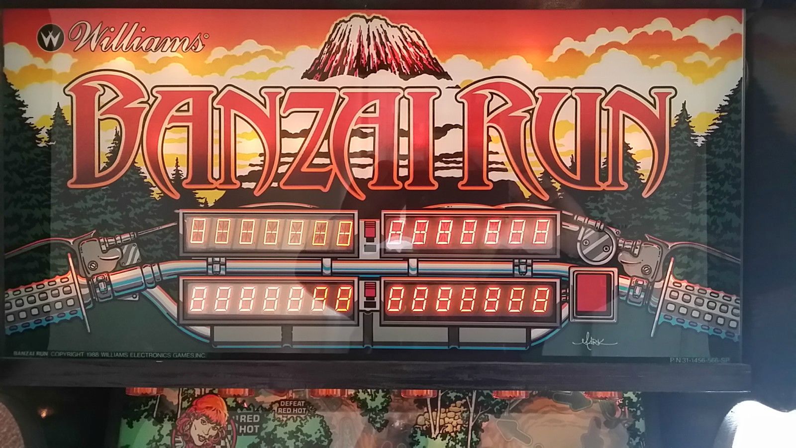 Banzai Run Flipper Williams Top Originalzustand