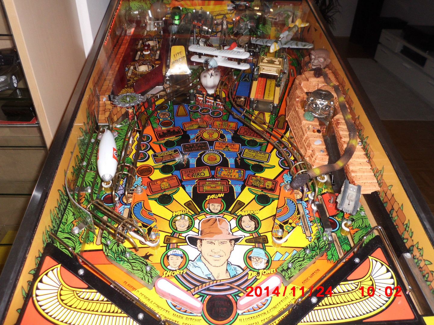 FLIPPER INDIANA JONES VIEL ZUBEHÖR DECALSET ERSATZTEILE UNTERSCHRIFT VON H-FORD