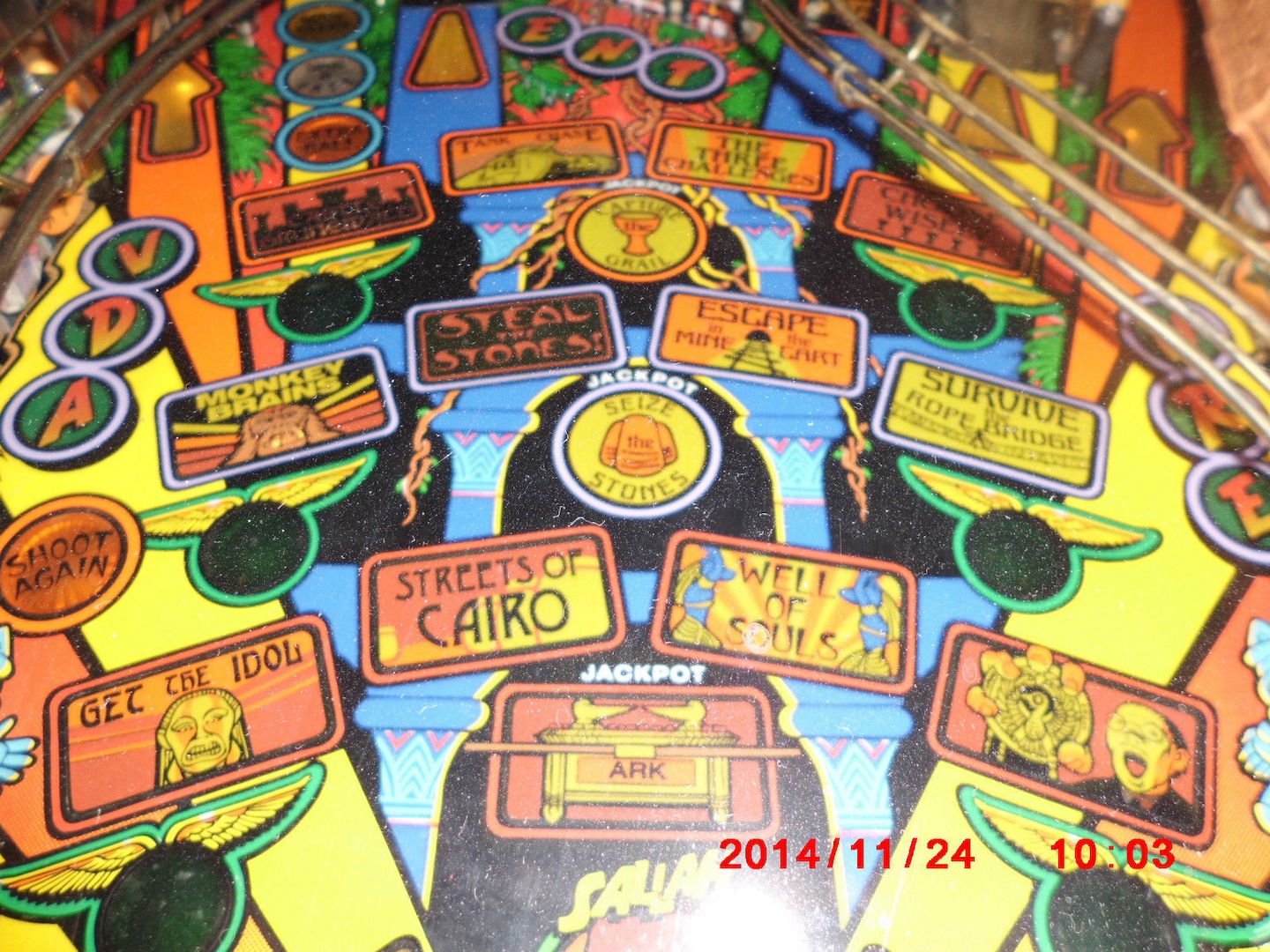 FLIPPER INDIANA JONES VIEL ZUBEHÖR DECALSET ERSATZTEILE UNTERSCHRIFT VON H-FORD