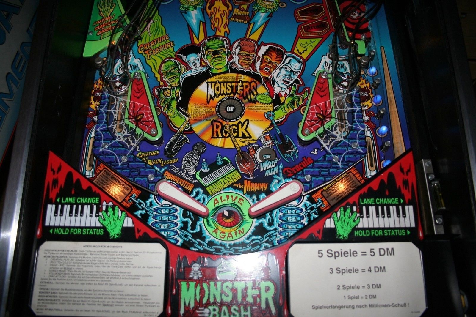 Monster Bash Flipper von Williams wegen Sammlungsauflösung  TOP  MB