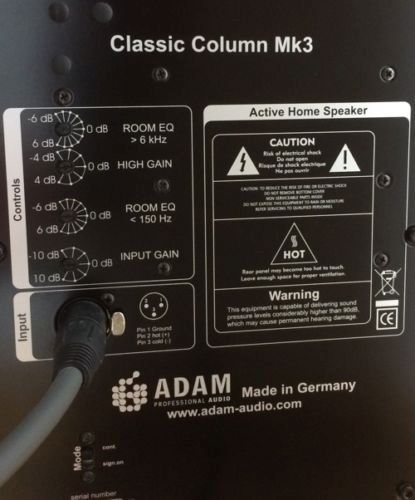 1 Paar ADAM Professional Audio  Column Mk3 aktiv, noch fast 2 Jahre Garantie