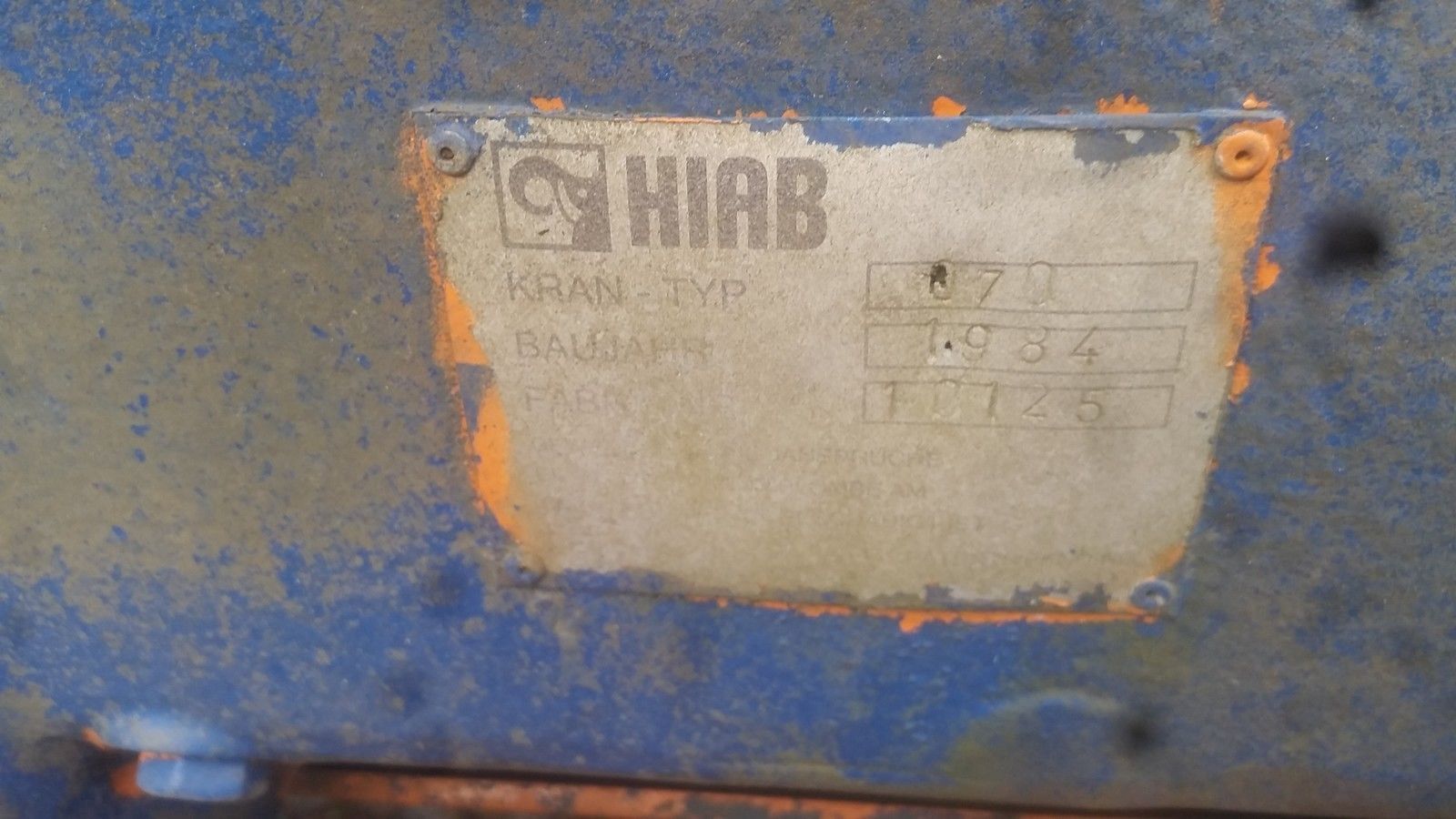 Abrollcontainer mit Hiab Kran Reichweite ca 8 m, funktionsfähig 18 m³ Mulde