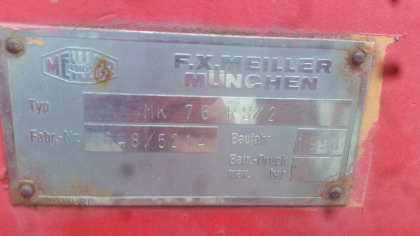 Abrollcontainer mit Meiler Kran Reichweite ca 8 m, funktionsfähig 23 m³ Muld