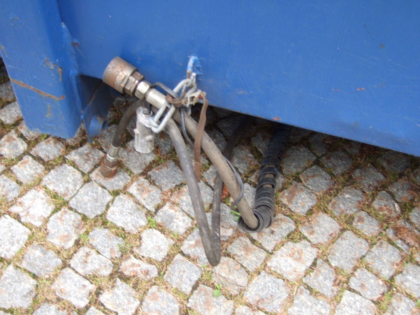 Abrollcontainer mit Meiler Kran Reichweite ca 8 m, funktionsfähig 23 m³ Muld