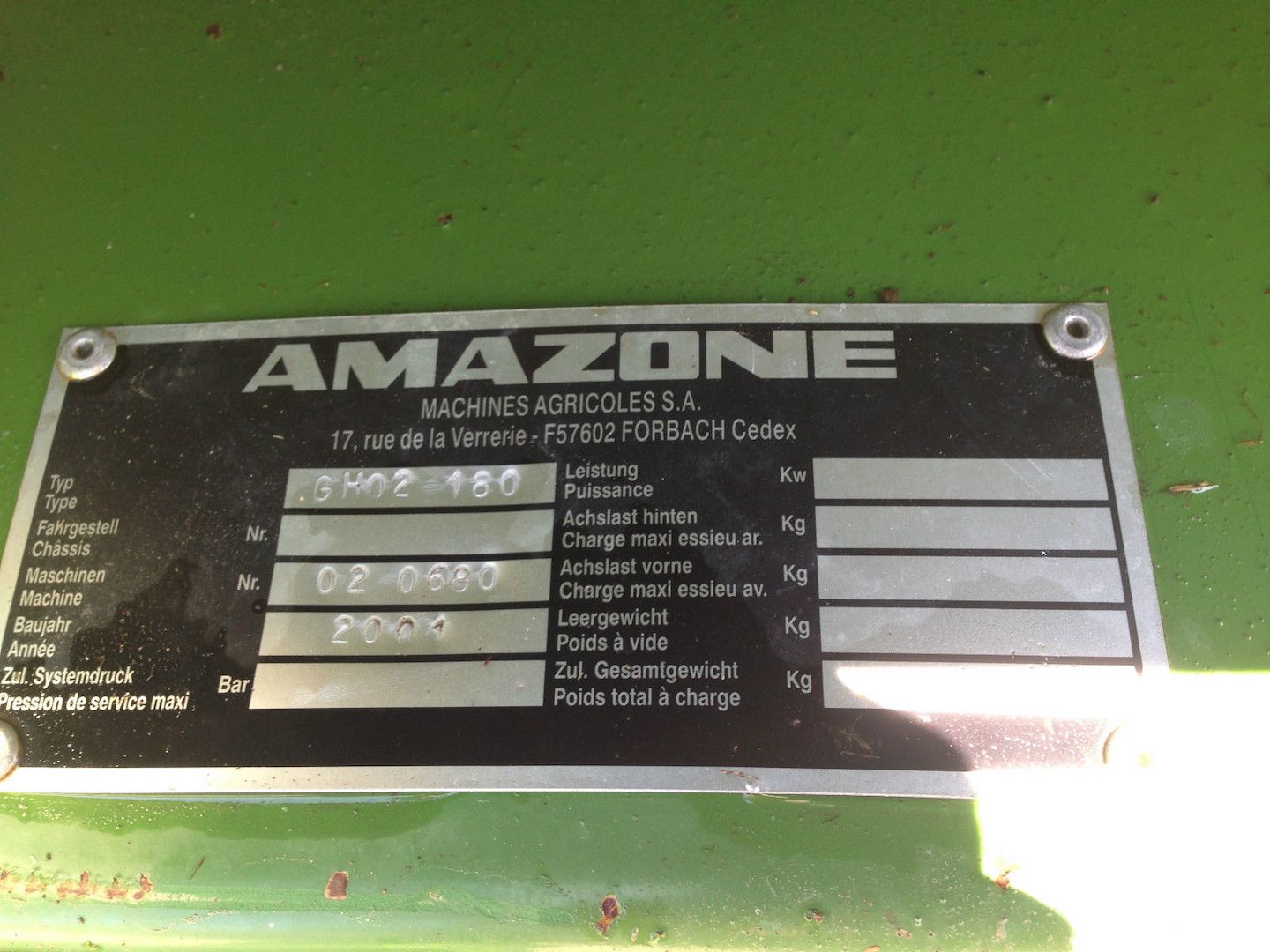 amazone Mulcher GH 180 Grashopper Rasenmäher Großflächenmäher