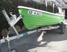 Angelboot, Ruderboot, Außenbordmotorboot