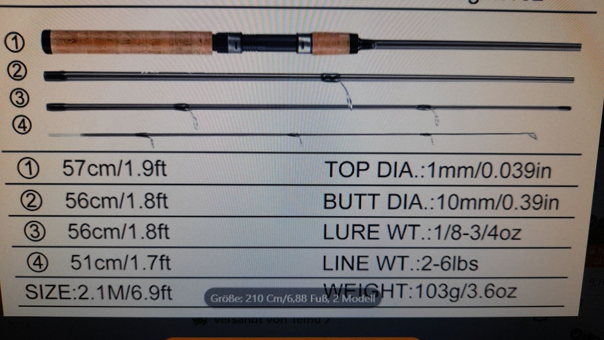 Angeln, Ultra Light Angelrute, Rute