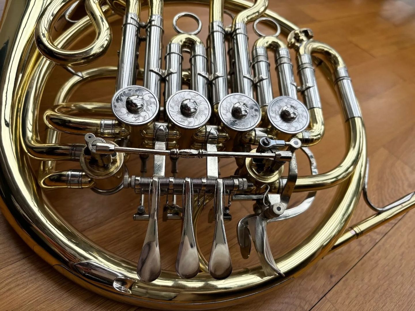 Waldhorn Alexander 107 B/F-alto mit Stopfventil, Messing