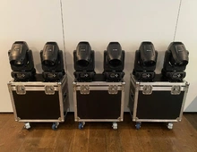 200W LED Beam Moving Head Set (6x Head, 3x Case)