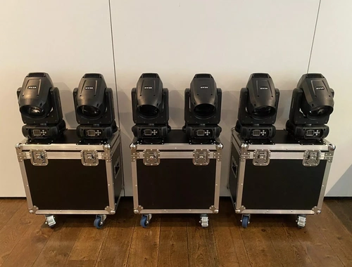 200W LED Beam Moving Head Set (6x Head, 3x Case)