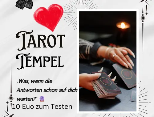 Finde Antworten mit Tarot-Tempel – Jetzt 10 € gratis!