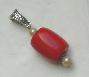 Korallen - Perlen Edelsteinanhänger