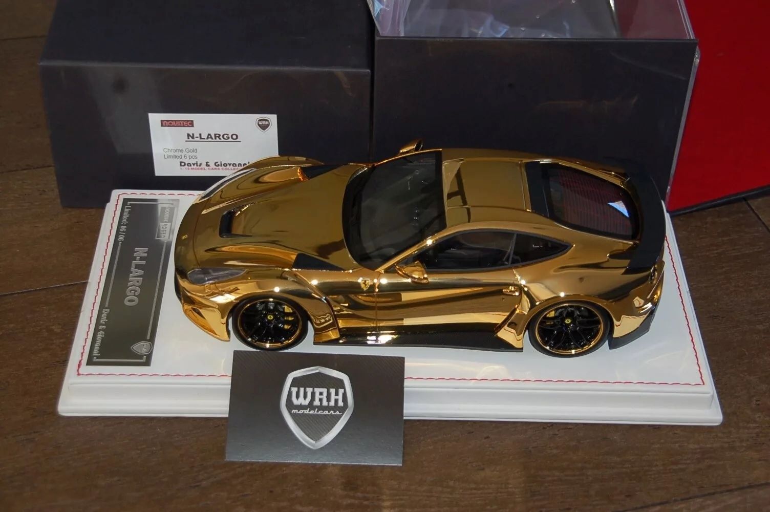 Ferrari F12 N Largo Novitec chrome gold Davis Giovanni