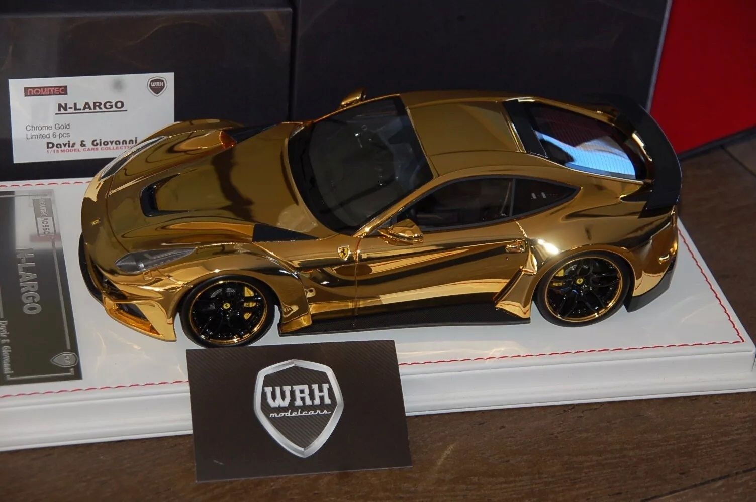 Ferrari F12 N Largo Novitec chrome gold Davis Giovanni