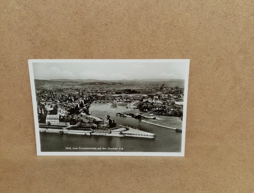 Ak-Blick auf das Deutsche Eck am Rhein.