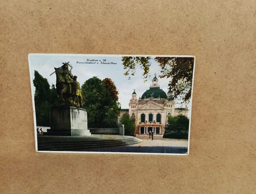 Ak-Frankfurt a. Main. Bismarkdenkmal u. Schauspielhaus.