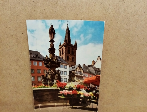 Ak-Trier an der Mosel-Petrusbrunnen.