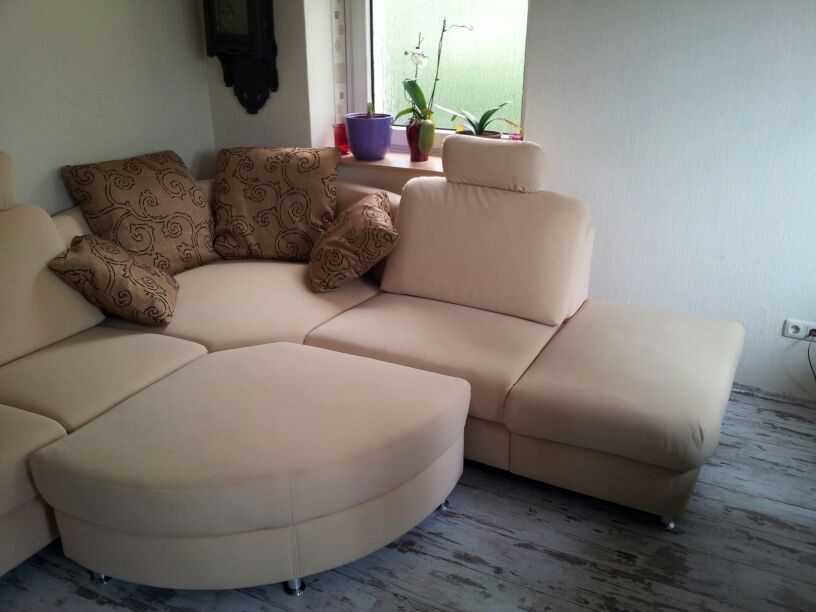 Wohnlandschaft Sofa Couch Sitzgarnitur Rundsofa neuwertig