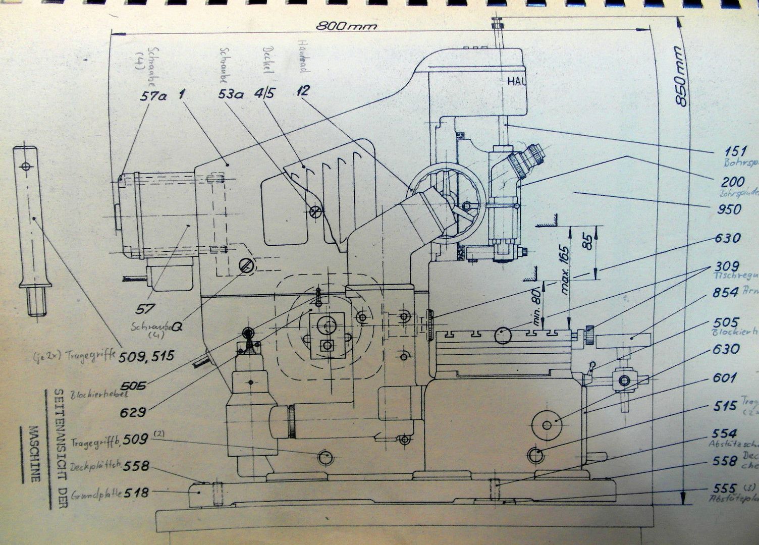 Hauser P 325 optische Koodinatenbohrmaschine