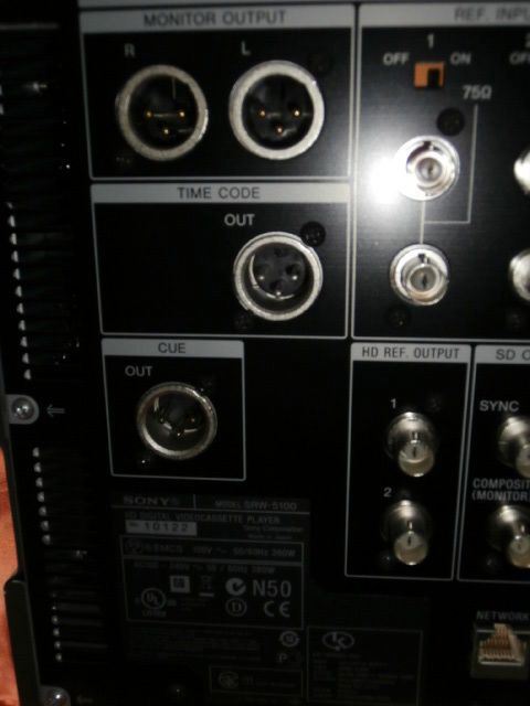 HD DIGITAL VIDEOCASSETTE PLAYER SRW- 5100 HDCAM SR STUDIO PLAYER