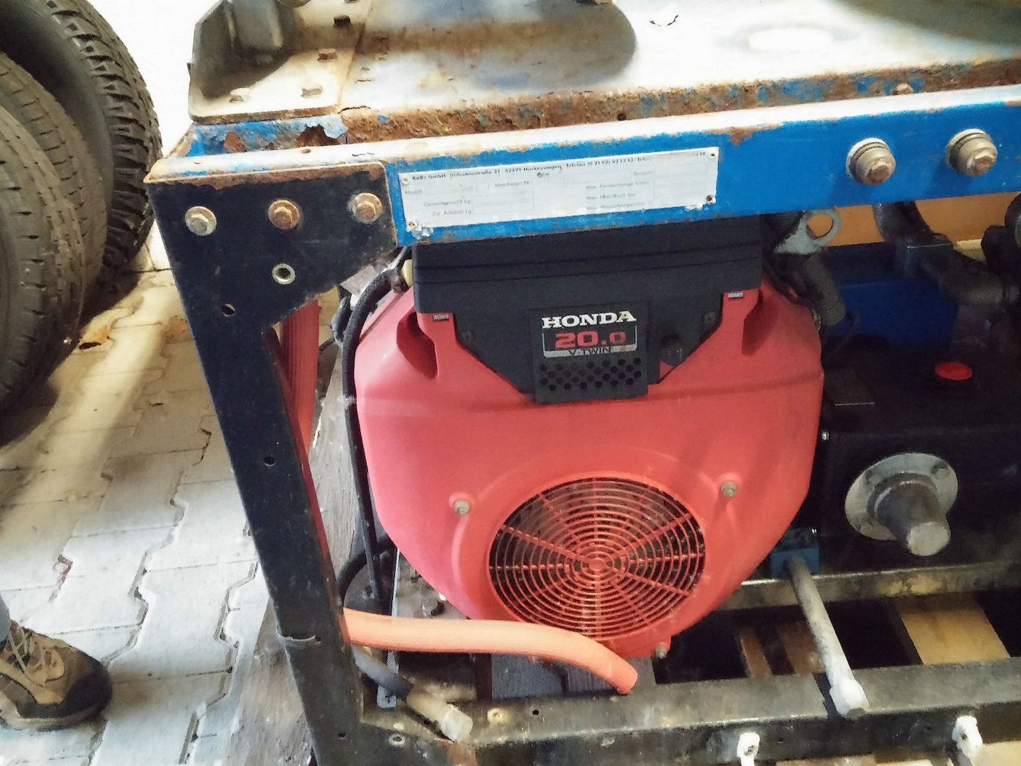 KaRo Hochdruck Spühlgrät mit Honda 20 PS 2Zylinder Motor