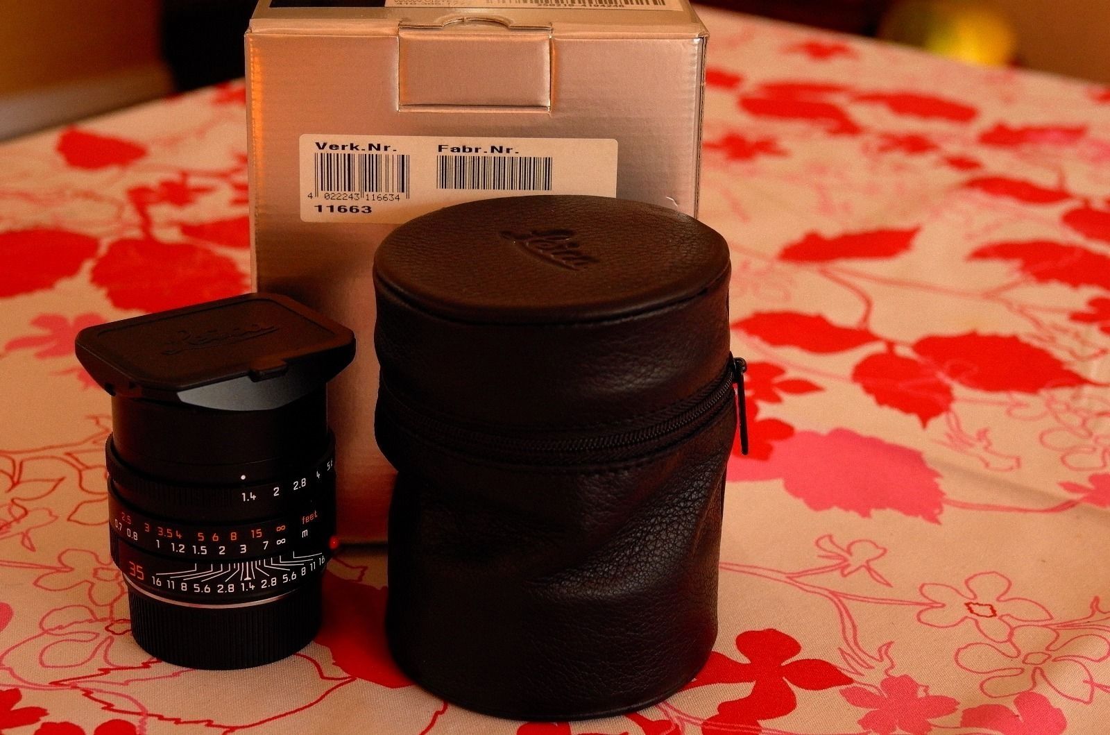 LEICA 35MM F1.4 FLE SUMMILUX-M ASPH 6-BIT LENS #11663 MINT! NR!