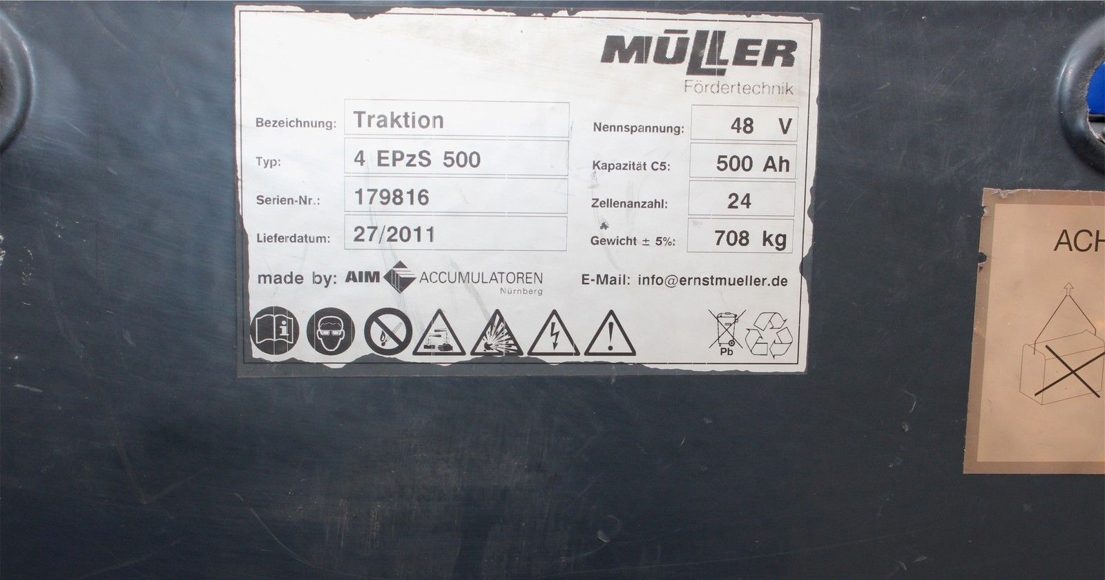 Linde E14 Elektrostapler Batterie bj 2011 Stapler Gabelstapler Frontstapler