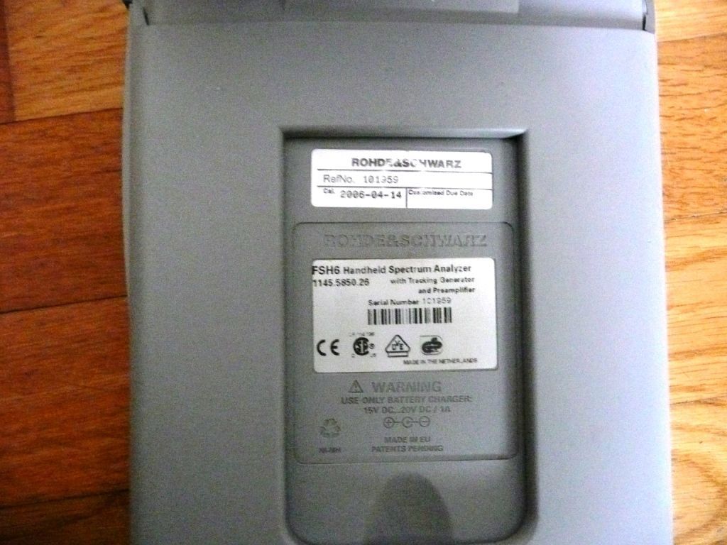 Rohde & Schwarz FSH6 1145.580.26 Handheld Spectrum Analyzer 100kHz...6GHz