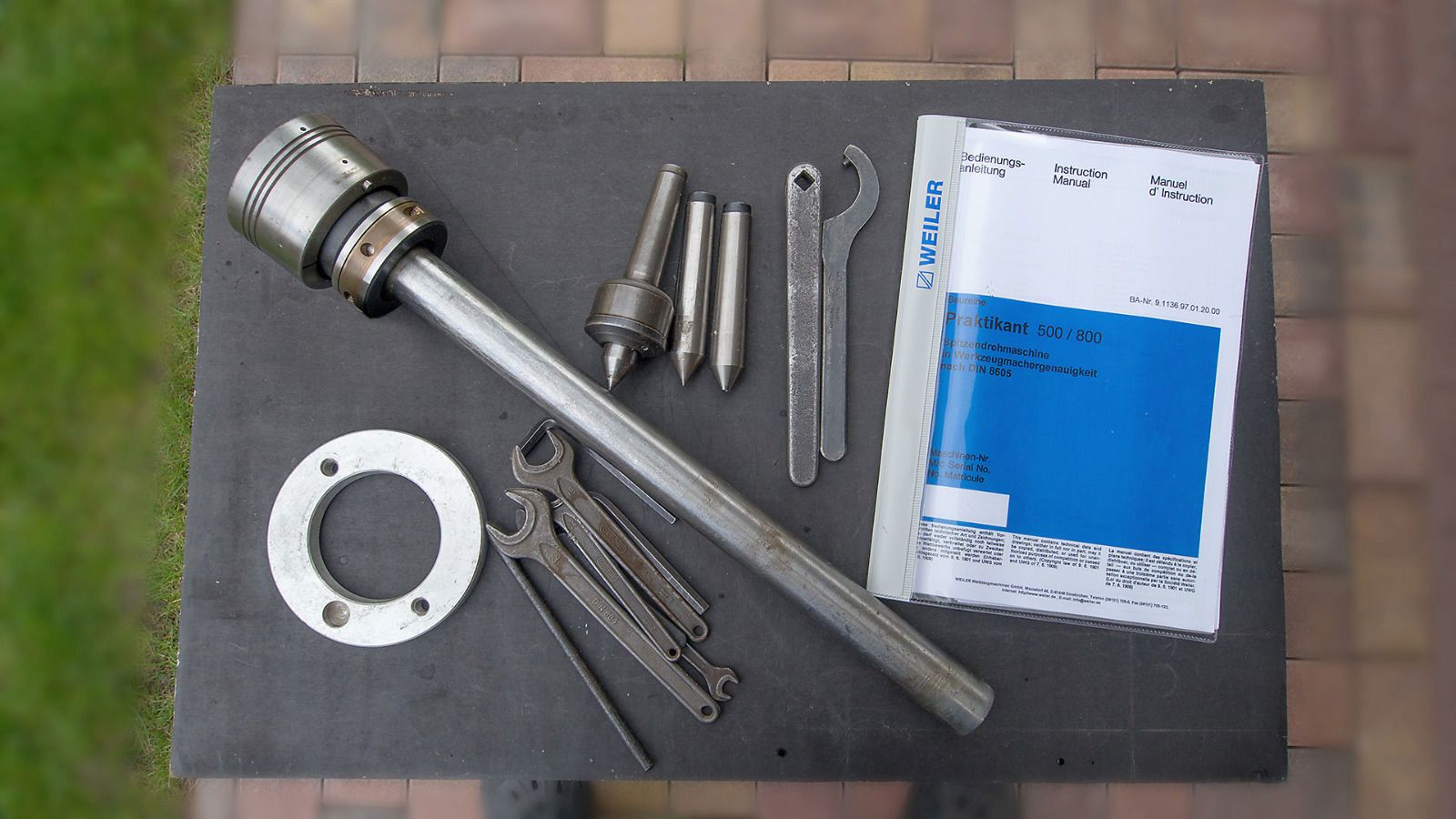 Weiler Drehmaschine Drehbank Praktikant mit div. Zubehör