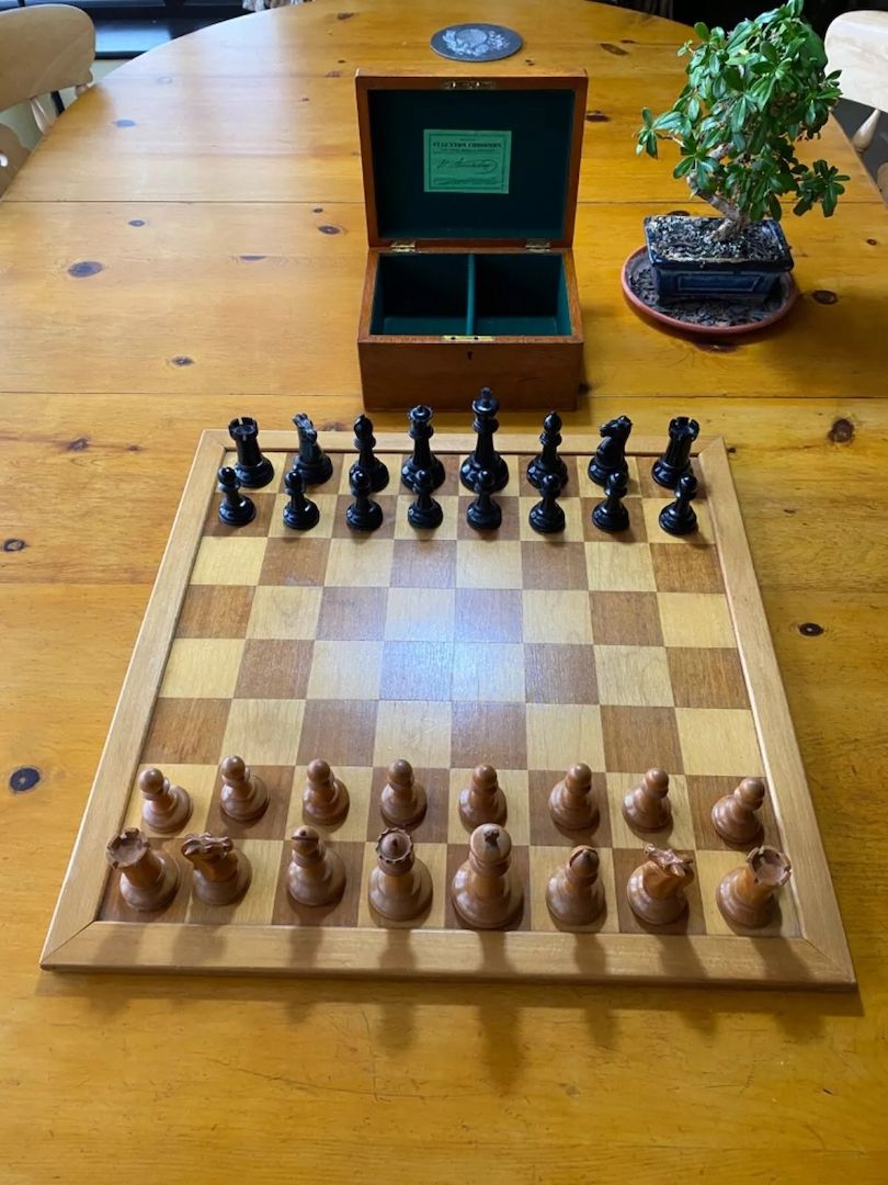 Antikes Jaques And Son Staunton Schachspiel K 3.5''