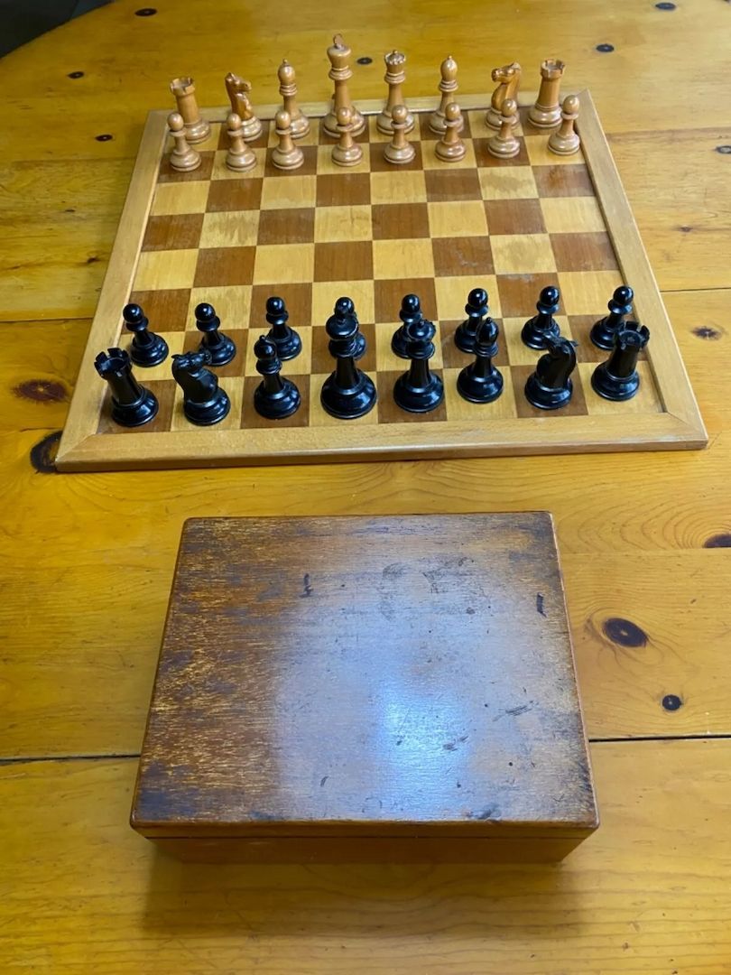 Antikes Jaques And Son Staunton Schachspiel K 3.5''