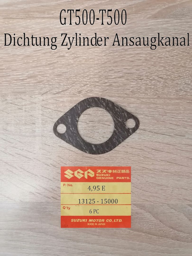 Suzuki GT 500 - T500 Dichtung Ansaugkanal