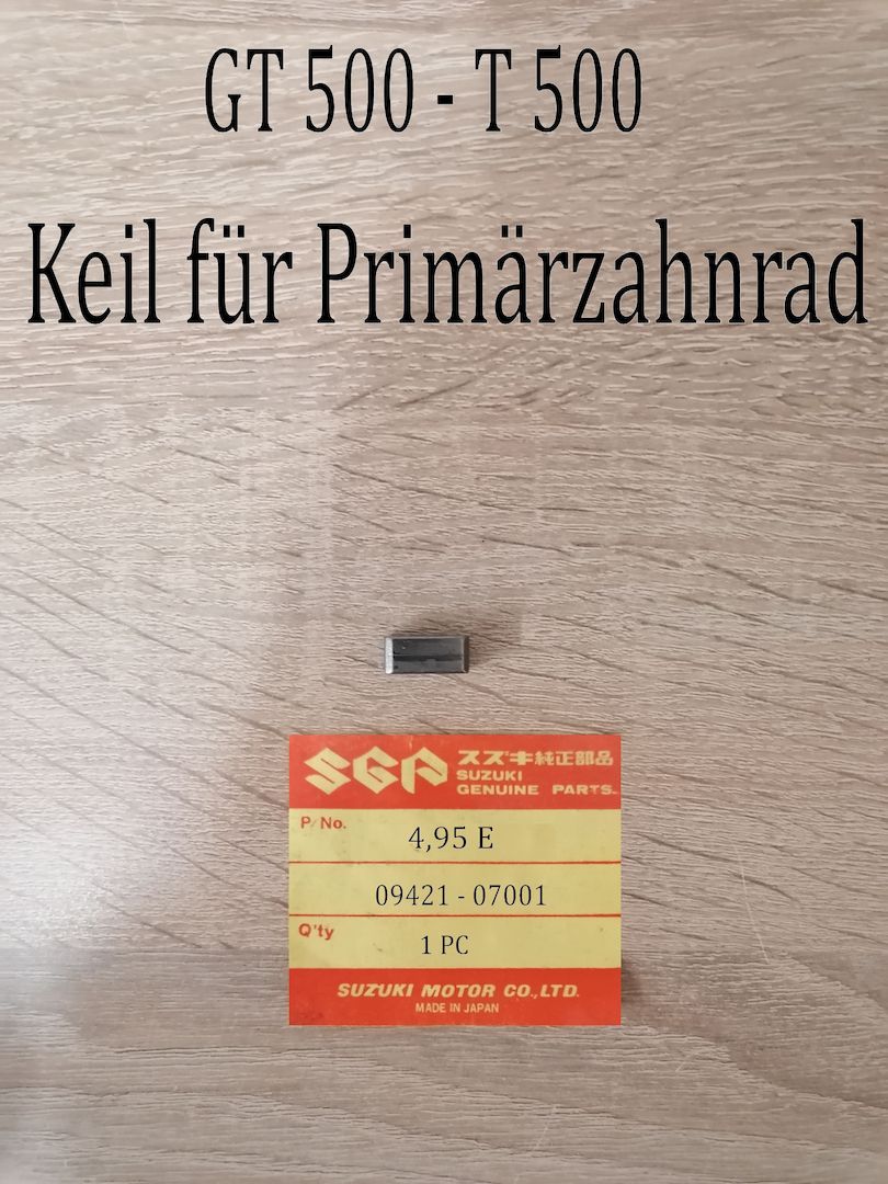 Suzuki GT 500 - T500 Keil für Primärzahnrad