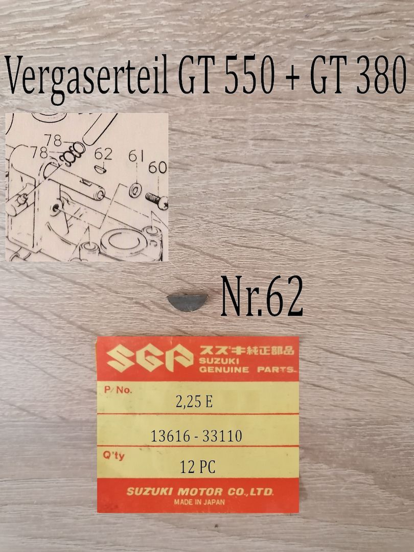Suzuki GT 550 - GT 380 Vergaserteile