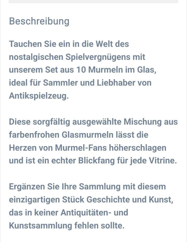 Glass Murmeln In Net 10 pcs 