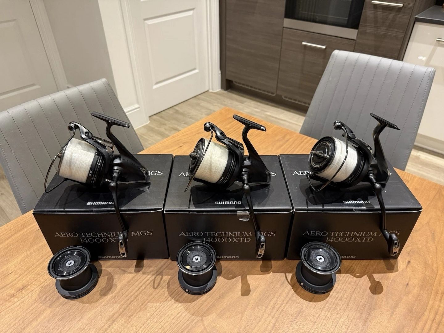 3 x Shimano Aero Technium Mgs 14000 XTD Rollen Traumhafter Zustand