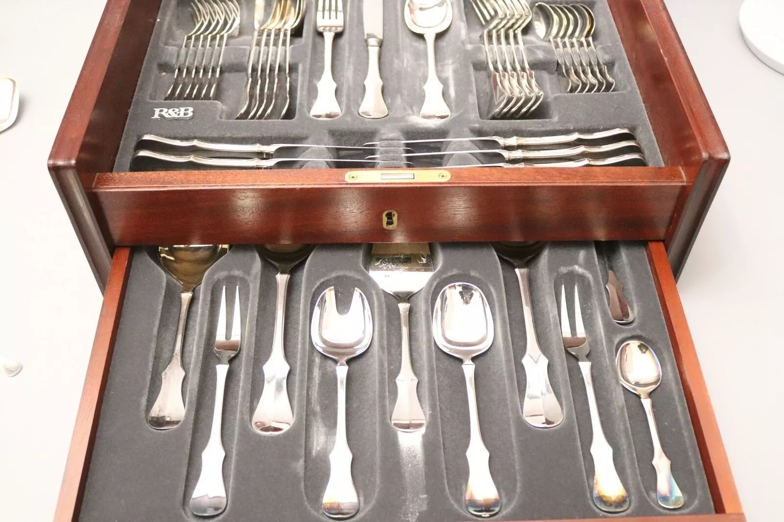 R&B Robbe Berking Alt Kopenhagen 800er Silber Menübesteck 40 Teile