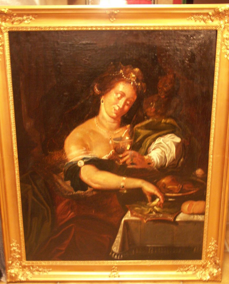 Ölgemälde Janssens Abraham ( Antwerpen 1575 - 1632) zugeschrieben.   