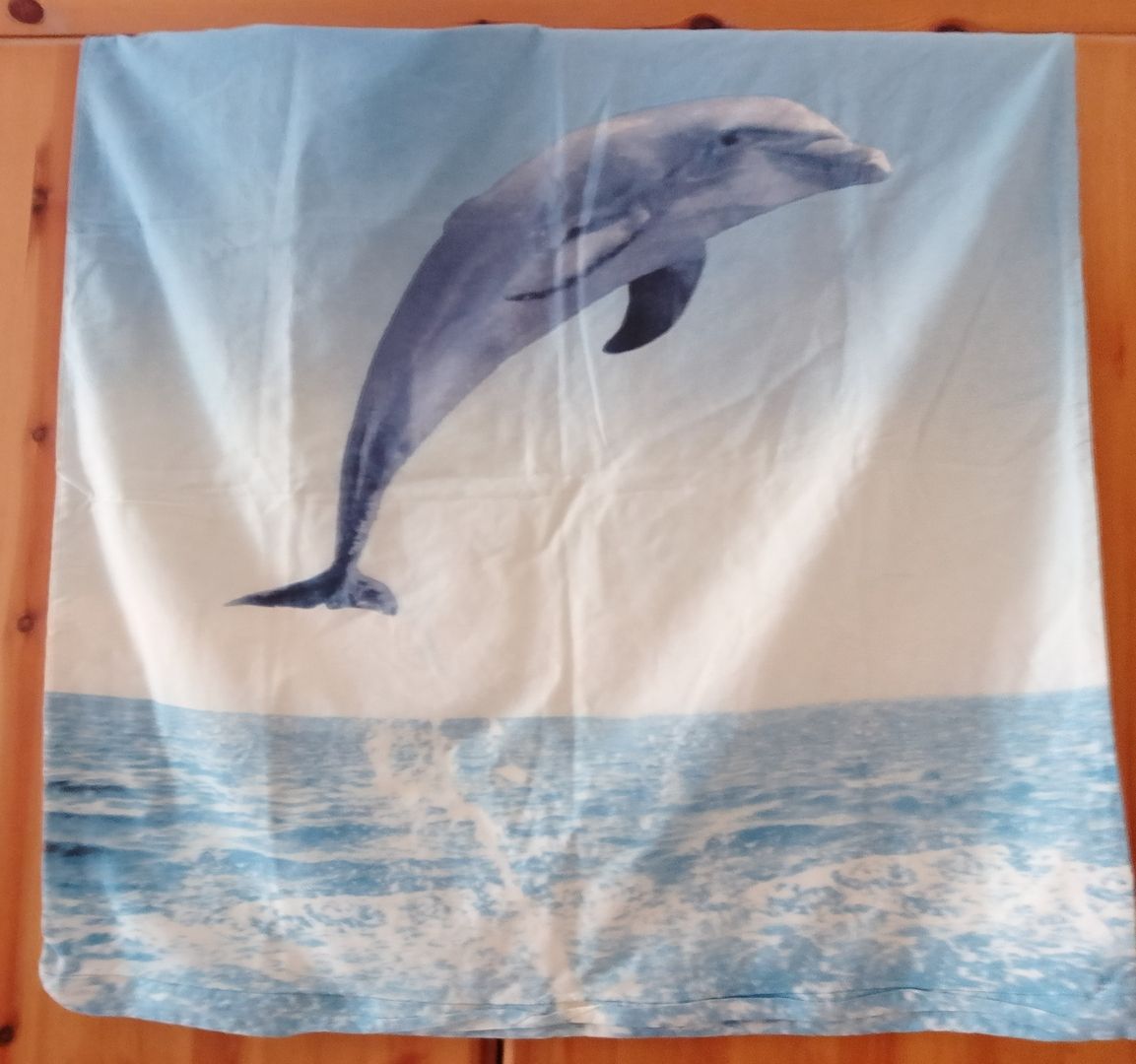 Kissenbezug Ozean Delphine 80x80 cm mit Reißverschluss