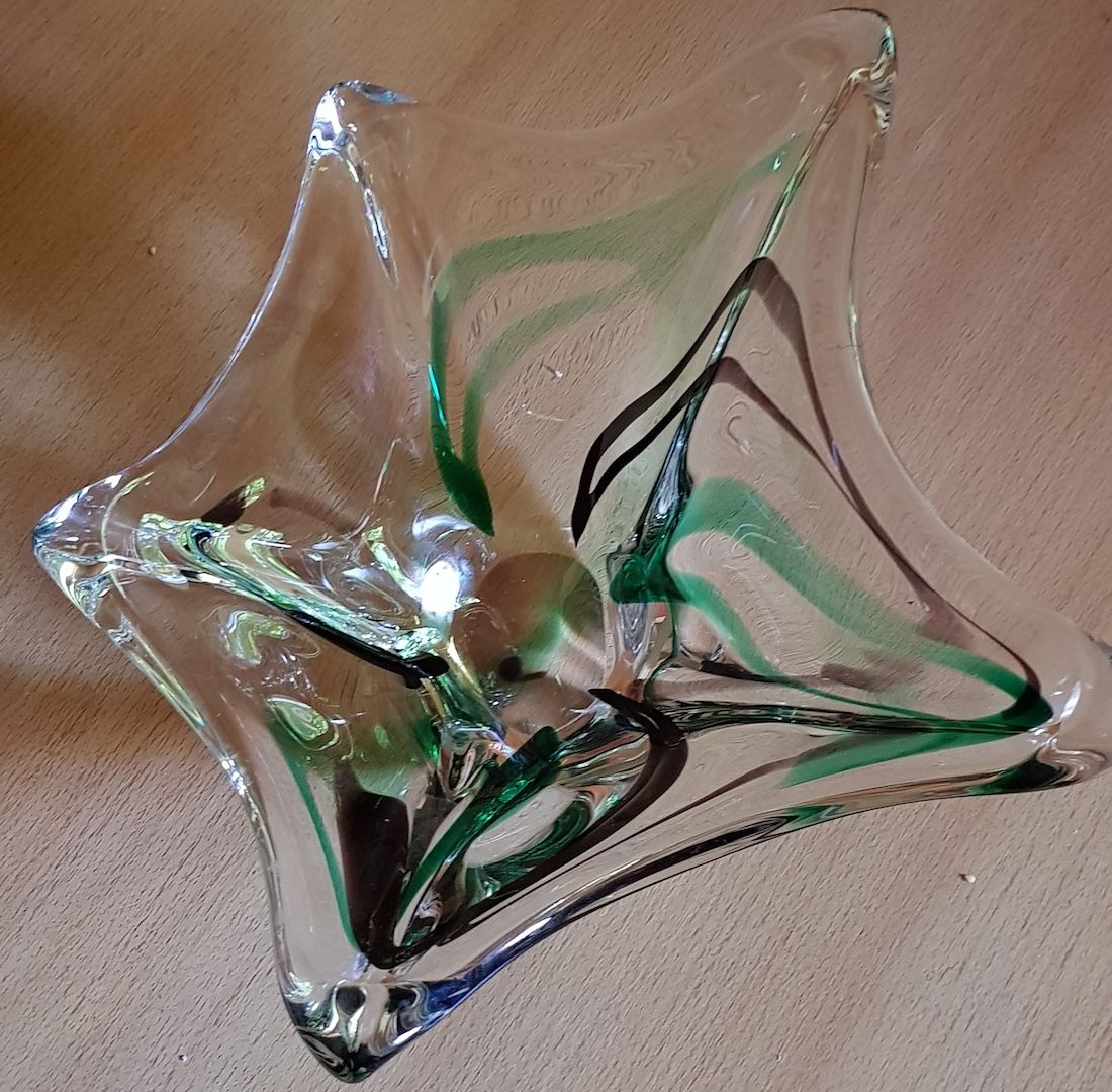 Glasschale Designer Max Verboeket Maastricht signiert