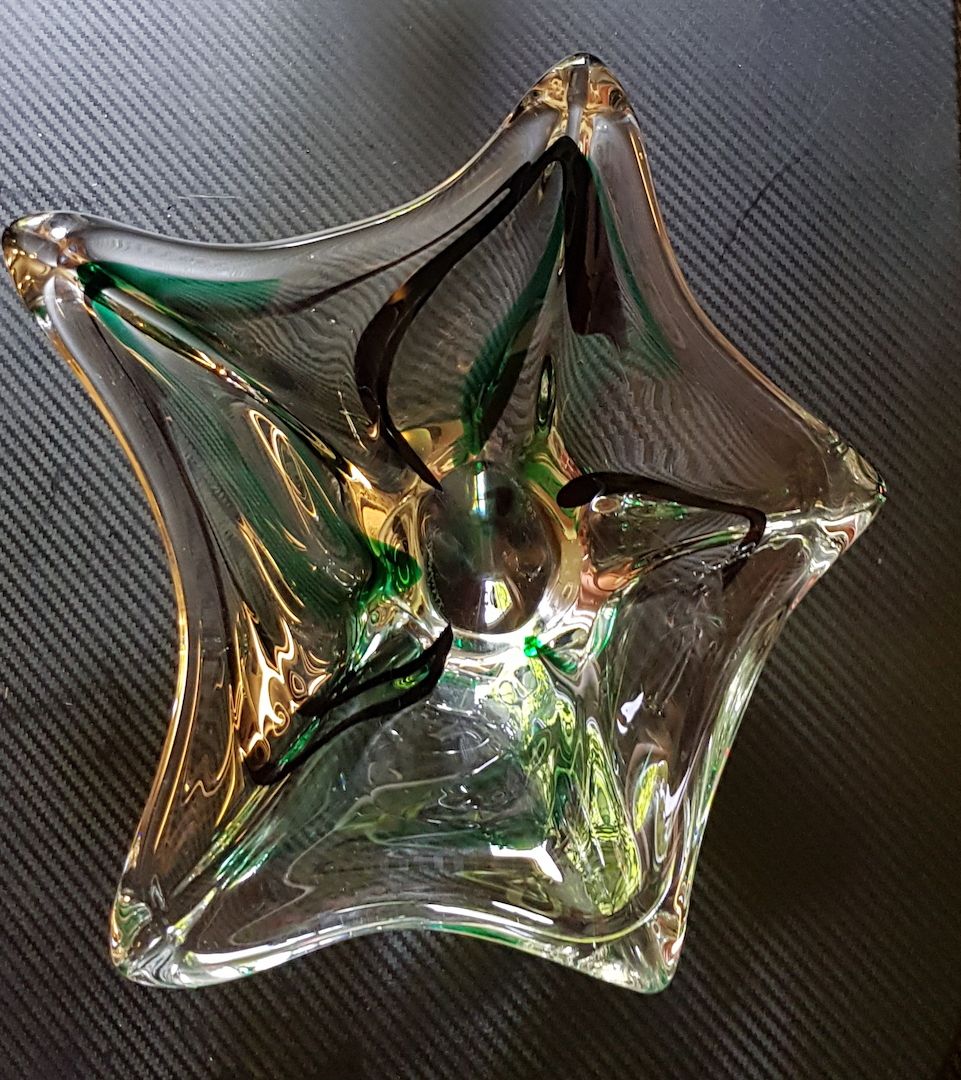 Glasschale Designer Max Verboeket Maastricht signiert