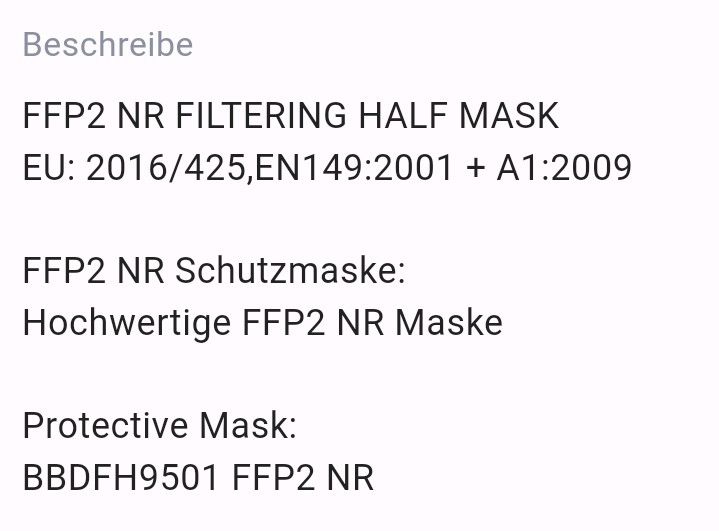 10 Mund-Nasen-Schutz-Maske (Neu) 