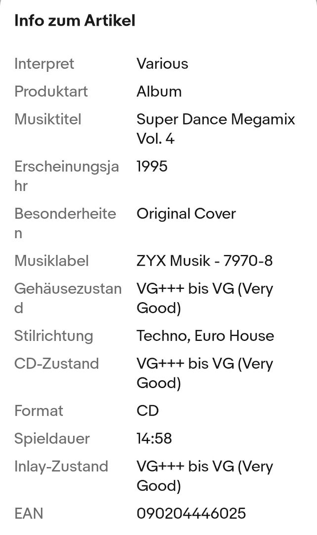 Super Dance Megamix Vol. 4 / CD